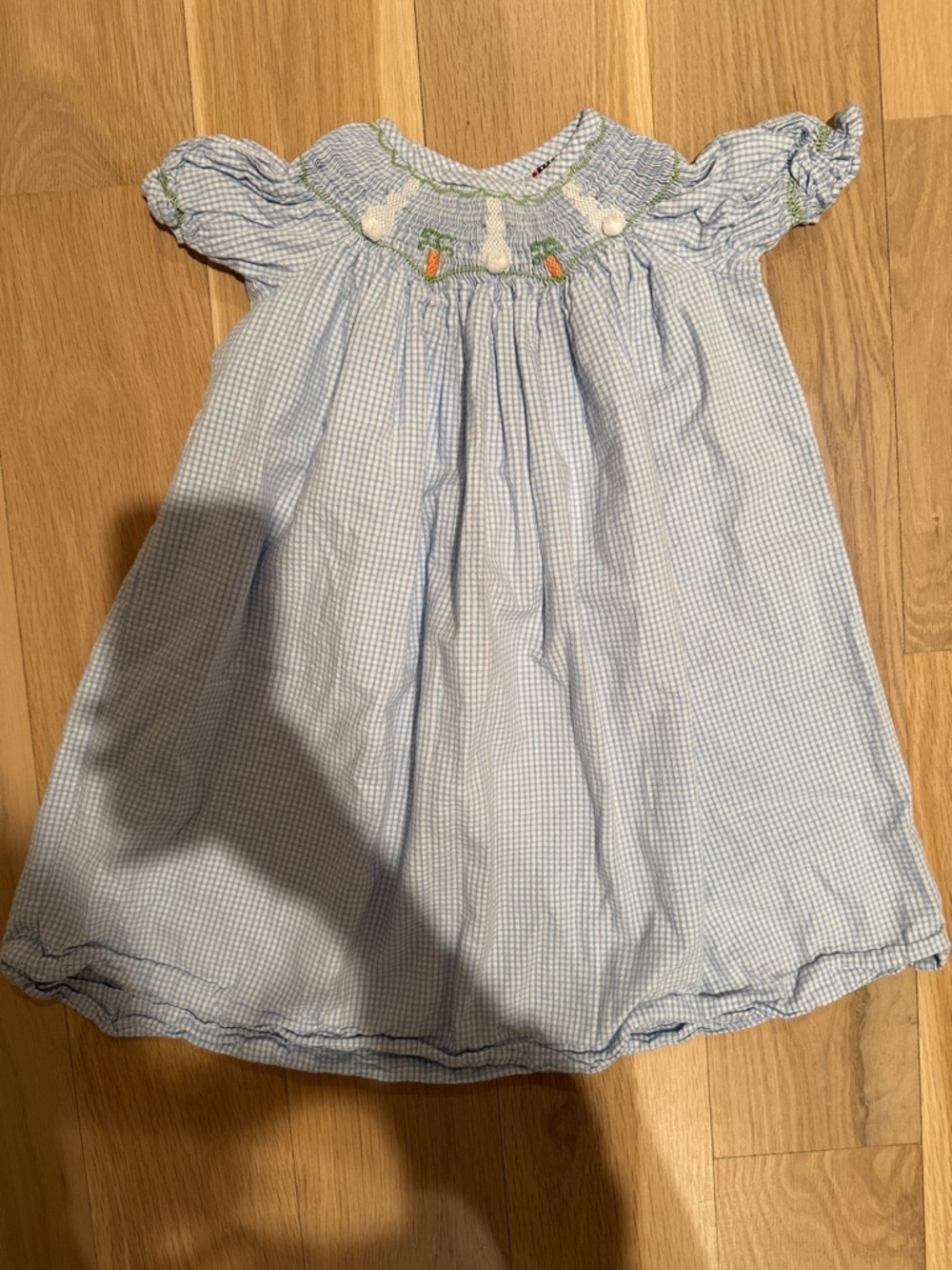 Shrimp and Grits Smocked Bunny Dress